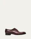 Brioni Men's Milano Leather Oxfords In Brown