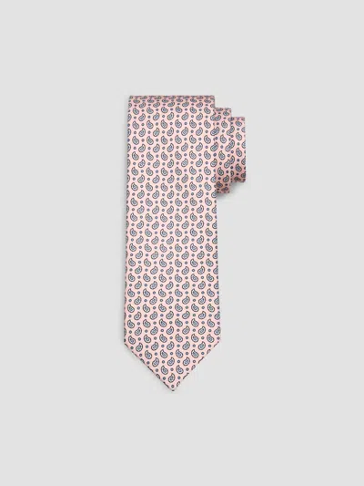Brioni Men's Paisley Print Silk Tie In Pink