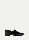 Brioni Men's Patent Leather Venetian Loafers In Black