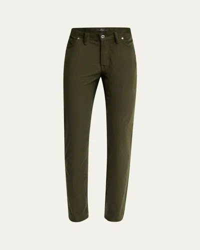Brioni Men's Pinwale 5-pocket Pants In Green