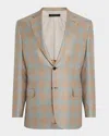 Brioni Men's Plaid Sport Coat In Lt Blue Be