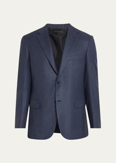 Brioni Men's Ravello 180s Twill Sport Coat In Navy