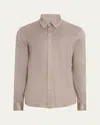 Brioni Men's Silk Pique Sport Shirt In Ivory