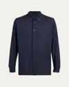 Brioni Men's Silk Pique Sport Shirt In Sand