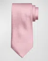 Brioni Men's Silk Tonal Chevron Tie In Pink