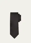 Brioni Men's Silk Twill Tie In Anthracite