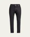 Brioni Organic Denim Meribel Straight Jeans In Black