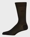 Brioni Men's Solid Crew Socks In Multi