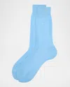 Brioni Men's Solid Crew Socks In Blue