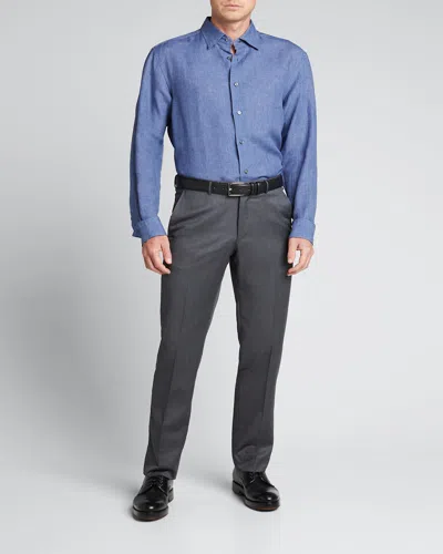 Brioni Men's Solid Linen Sport Shirt