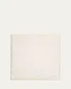 Brioni Men's Solid Paisley Jacquard Silk Pocket Square In White