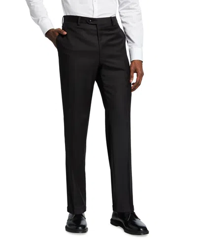 Brioni Men's Solid Wool Trousers In Black