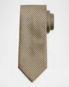 Brioni Men's Staggered Box Silk Tie In Lemon