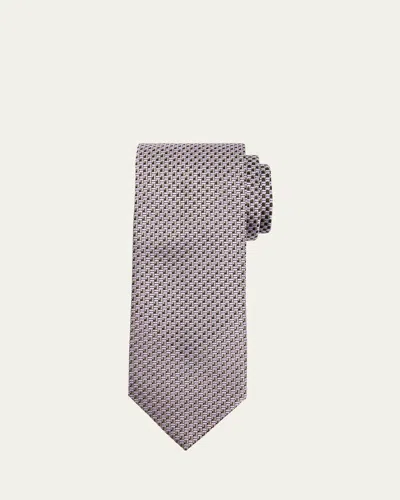 Brioni Men's Staggered Box Silk Tie In Redivory