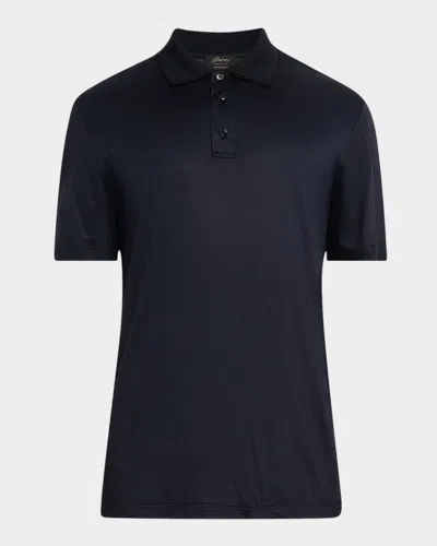 Brioni Men's Stairweave S180 Wool Polo Shirt