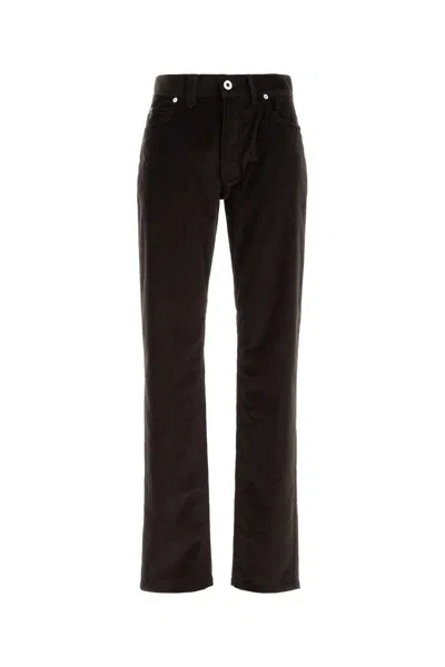 Brioni Corduroy Straight-leg Trousers In Black