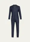 Brioni Men's Super 180s Micro-houndstooth Suit In Navy