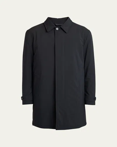 Brioni Men's Technical Fabric Car Coat In Black