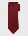 Brioni Men's Textured Silk Tie In Wine