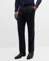 Brioni Men's Textured Wool Dress Pants In Sapphire