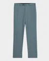 Brioni Men's Tigullio Flat-front Twill Trousers In Teal