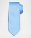 Brioni Men's Tonal Check Silk Tie In Navy