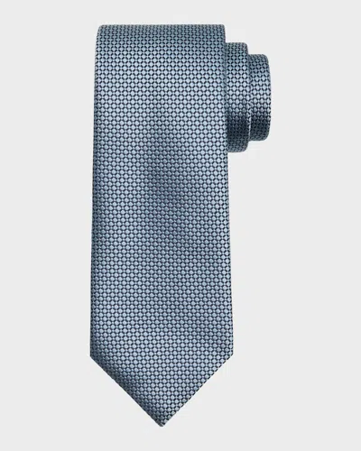 BRIONI MEN'S TONAL OVAL JACQUARD SILK TIE