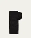 Brioni Men's Tricot Silk Knit Tie In Black