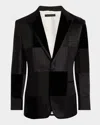 Brioni Men's Virgilio Patchwork Dinner Jacket In Black