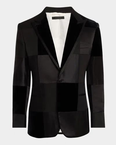 BRIONI MEN'S VIRGILIO PATCHWORK DINNER JACKET
