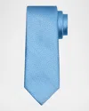 Brioni Men's Wave Jacquard Silk Tie In Blue