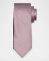 Brioni Men's Wave Jacquard Silk Tie In Pink