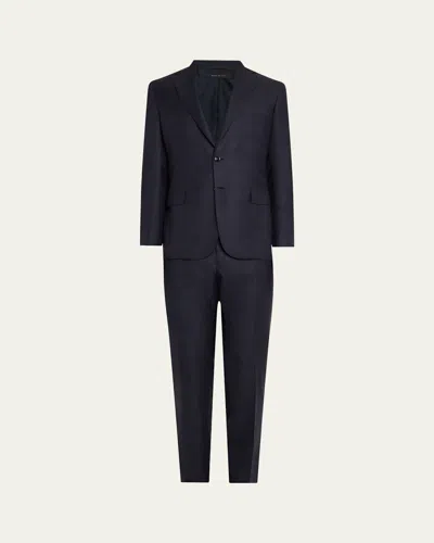 Brioni Men's Wool And Silk Tonal Plaid Two-piece Suit