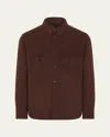Brioni Wool-cashmere Vagabond Overshirt In Brown