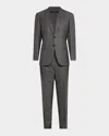 Brioni Men's Wool Check Suit In Graphite