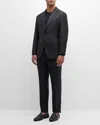 Brioni Men's Wool Houndstooth Suit In Anthracite