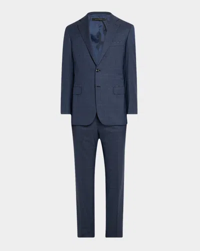 Brioni Men's Wool Plaid Two-piece Suit In Black