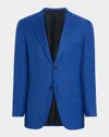 Brioni Men's Wool Tailored-fit Single-breasted Blazer In Blue