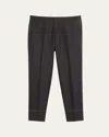 Brioni Men's Wool Tuxedo Trousers In Black
