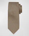 Brioni Men's Woven Geometric Silk Tie In Yellow