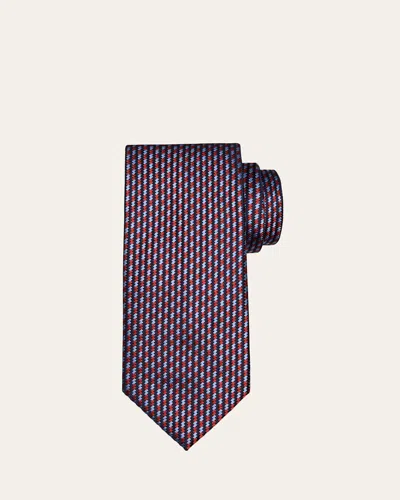 Brioni Men's Woven Stripe Silk Tie
