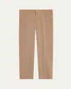 Brioni Men's Wwx 80th Anniversary Journey Silk Flat-front Trousers In Cloud