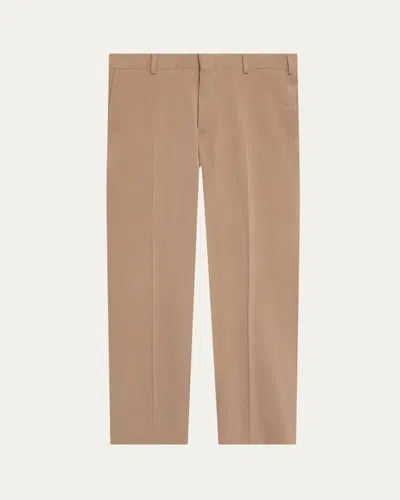 Brioni Men's Wwx 80th Anniversary Journey Silk Flat-front Trousers In Cloud