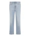 Brioni Straight-leg Light Blue Denim Trousers With Classic Design In Blue