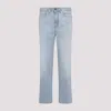 Brioni Straight-leg Light Blue Denim Trousers With Classic Design In Bluette