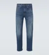 Brioni Straight-leg Cotton Trousers In Perwinkle