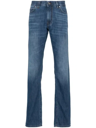 Brioni Meribel Mid-rise Straight-leg Jeans In Blue