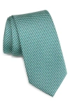 Brioni Micro Jacquard Silk Tie In Green
