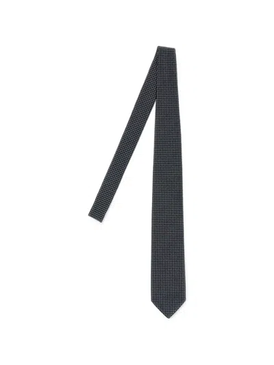 Brioni Jacquard Silk Micro-geometric Necktie In Multi