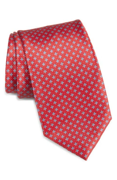 Brioni Micromedallion Silk Tie In Pink